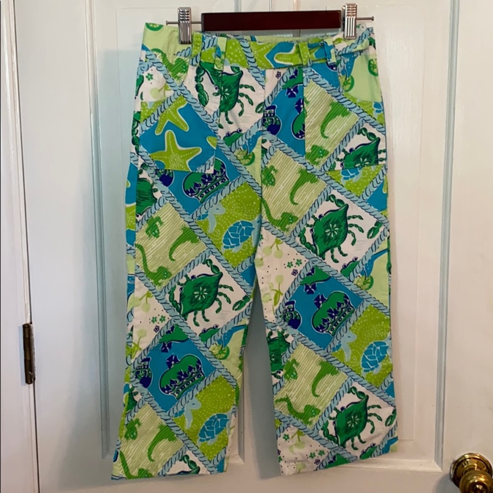 Lily Pulitzer blue/green capri
